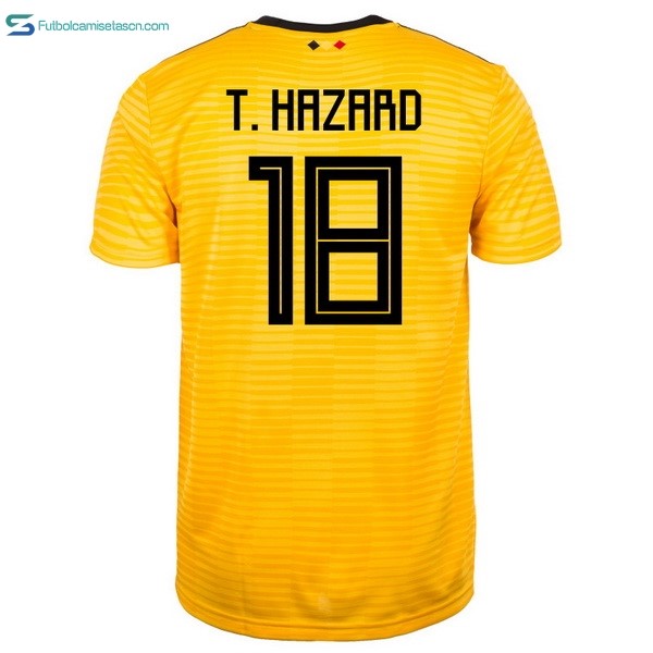 Camiseta Belgica 2ª T.Hazard 2018 Amarillo